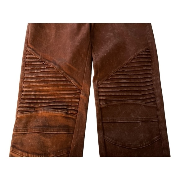 Beulah leggings or jeggings, rust color, zippers at the ankles. Cotton blend. M. - Picture 4 of 5